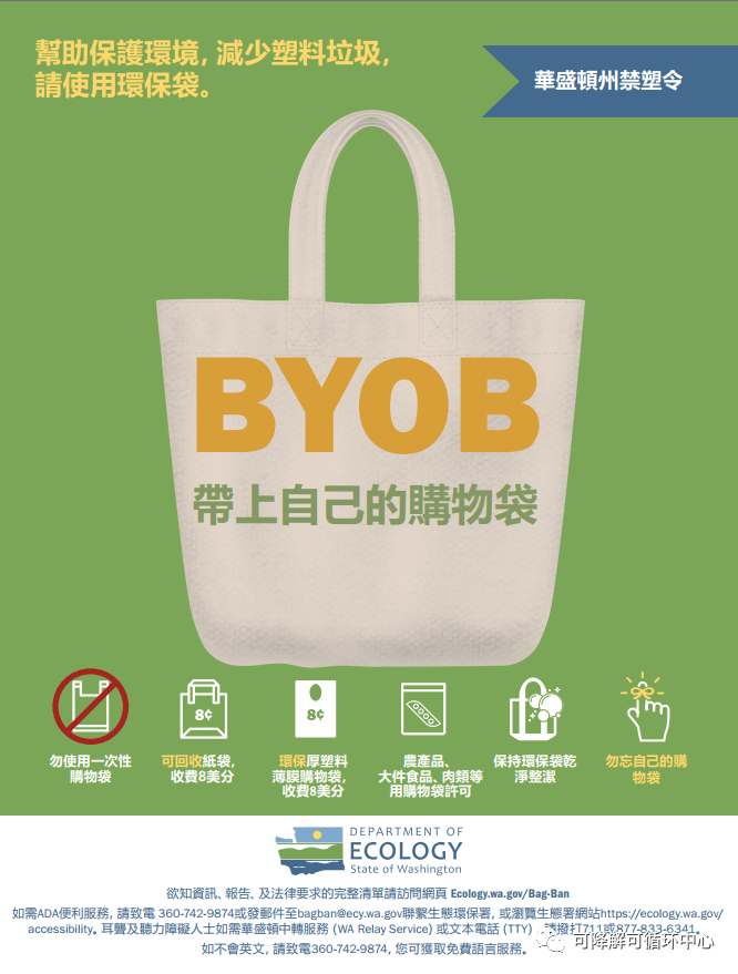 10月1日實施！華盛頓州一次（cì）性塑料袋禁（jìn）令
