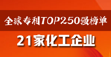 全球專利（lì）TOP250強榜單公布！21家化工（gōng）企業上榜
